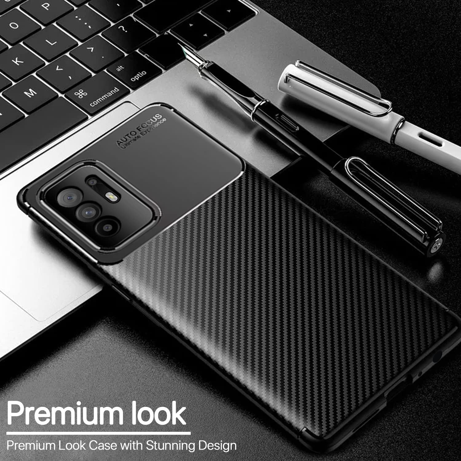 Black Carbon phone cover for Oppo F19 Pro Plus 5G – Pikkme – photo 3