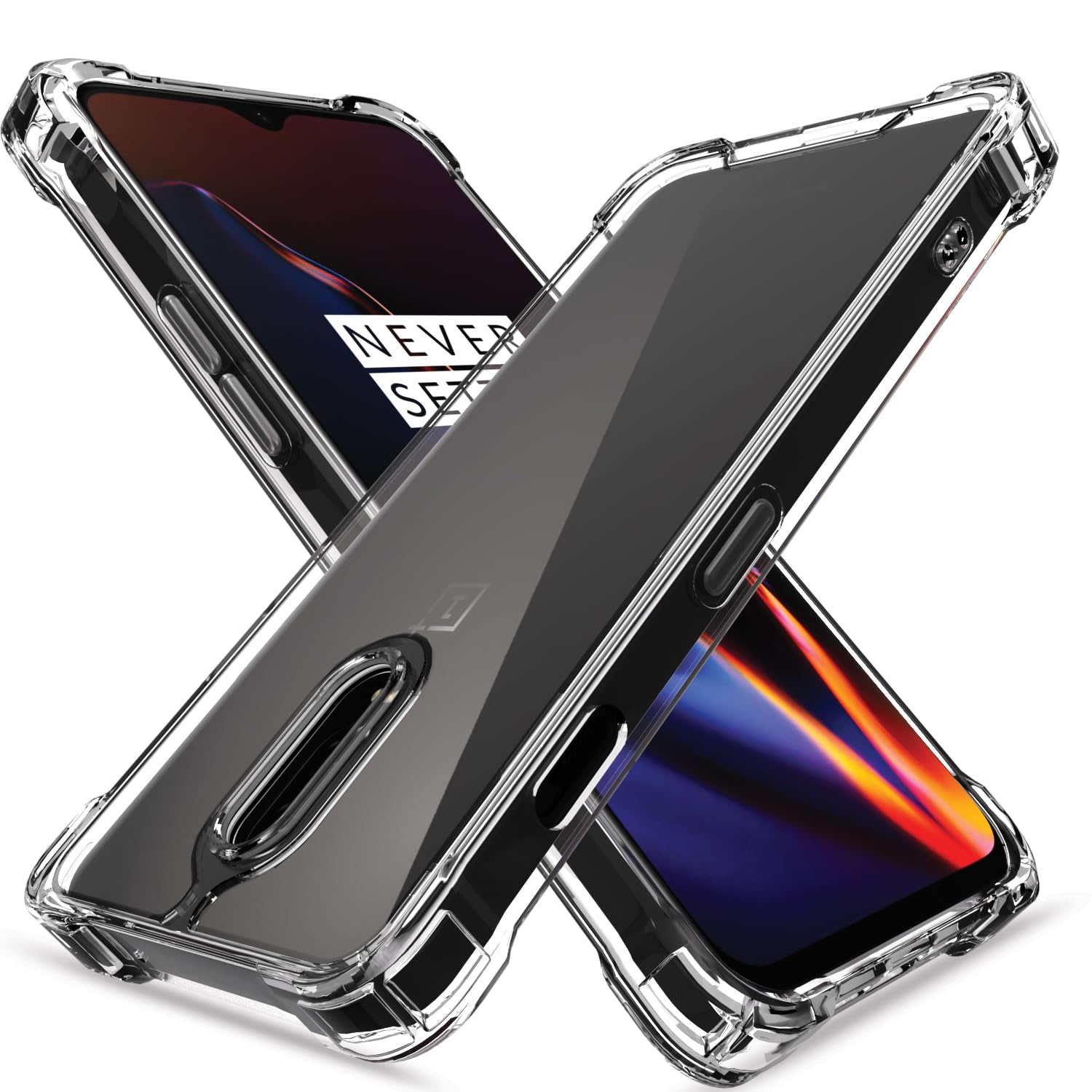 OnePlus 6T/7 PC-TPU phone cover in transparent by Pikkme