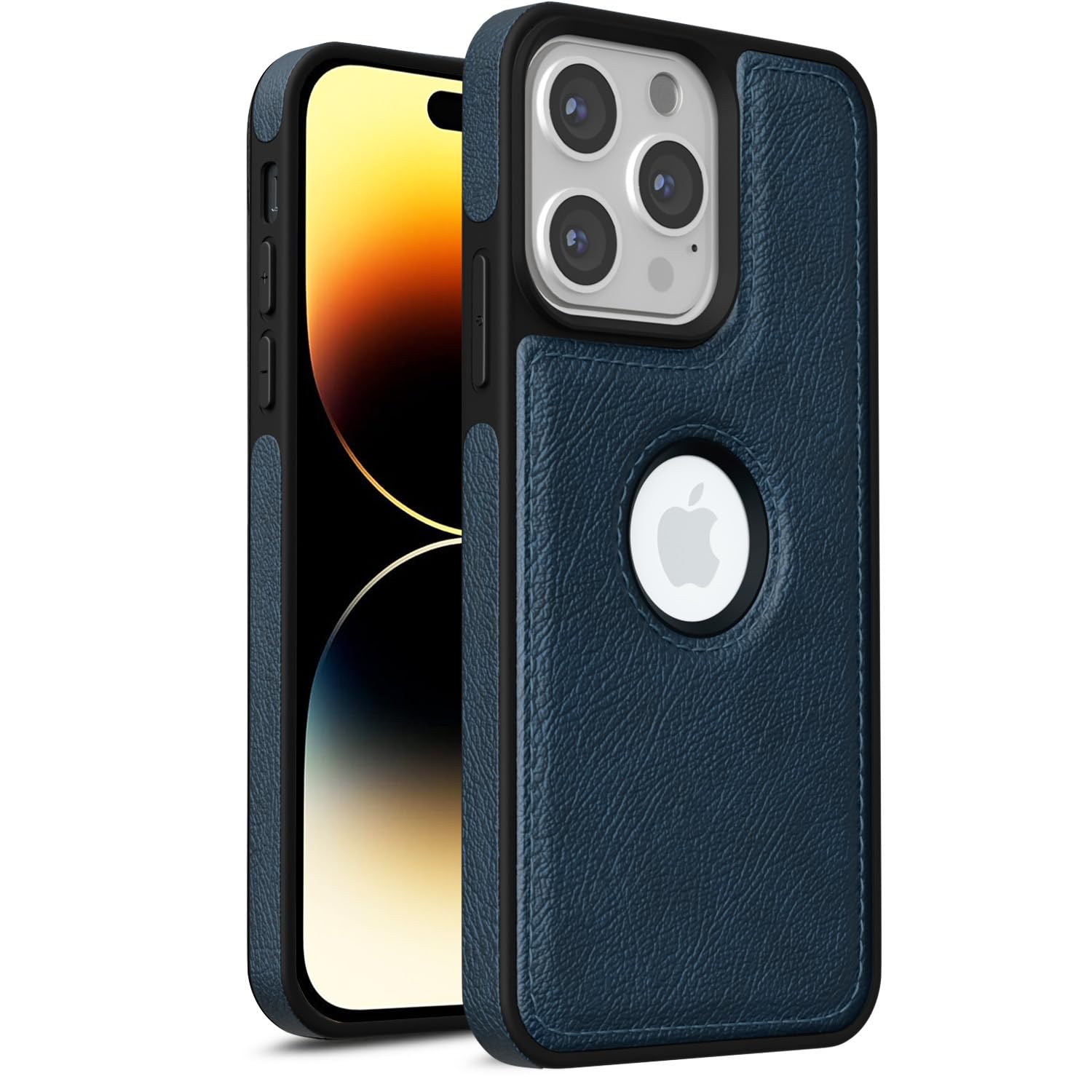 Blue Leather back cover for iPhone 14 Pro Max – Pikkme