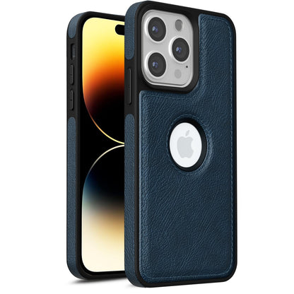 Blue Leather mobile cover for iPhone 14 Pro Max – Pikkme