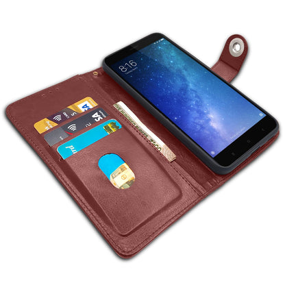 Brown Button wallet flip cover for Mi Max 2 – Pikkme – photo 3