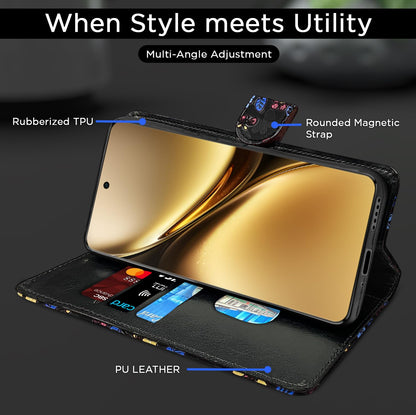 Black flower Wallet flip case for Vivo X200 Pro 5G – Pikkme – photo 5