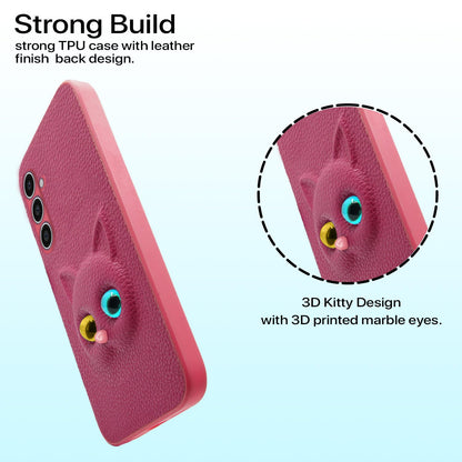 Pikkme Samsung Galaxy S23 FE 5G Kitty Back Cover (Pink)