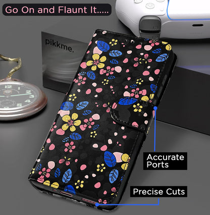 Pikkme black flower flip cover for Vivo V50/V50e 5G – photo 4