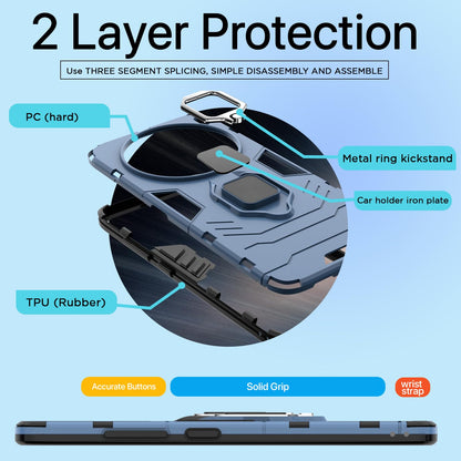 Pikkme Vivo X200 Pro 5G D5 Tough Armor blue phone cover – photo 4