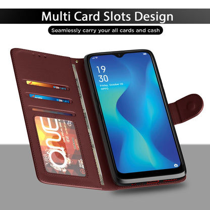 Oppo A1K mobile flip cover in brown by Pikkme – photo 5