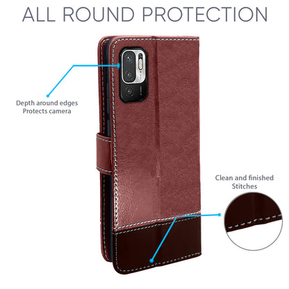 Brown & coffee Magnetic flip case for Redmi Note 10T/Poco M3 Pro 5G – Pikkme – photo 4