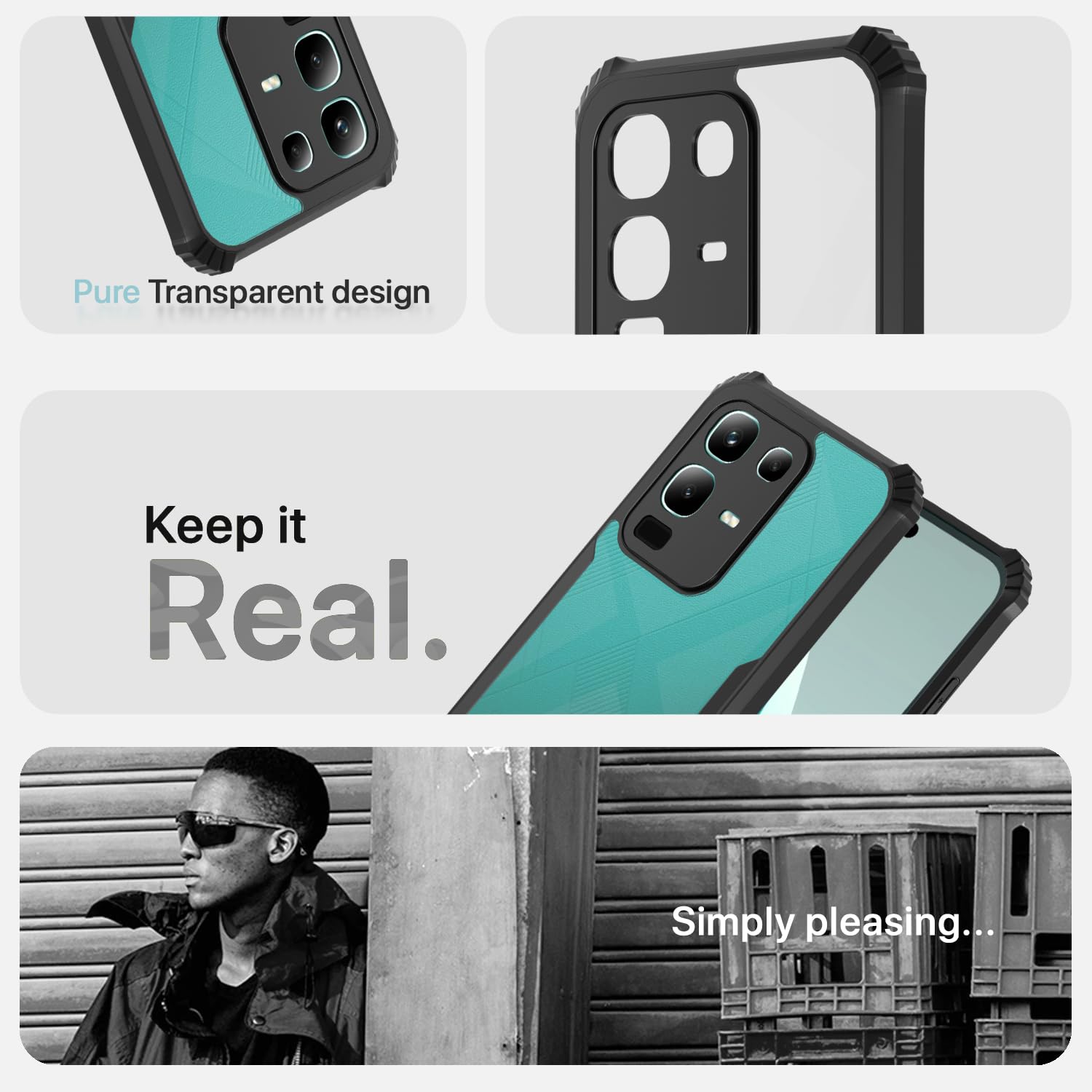 Black back cover for Infinix Note 50x 5G Ultra – Pikkme – photo 4
