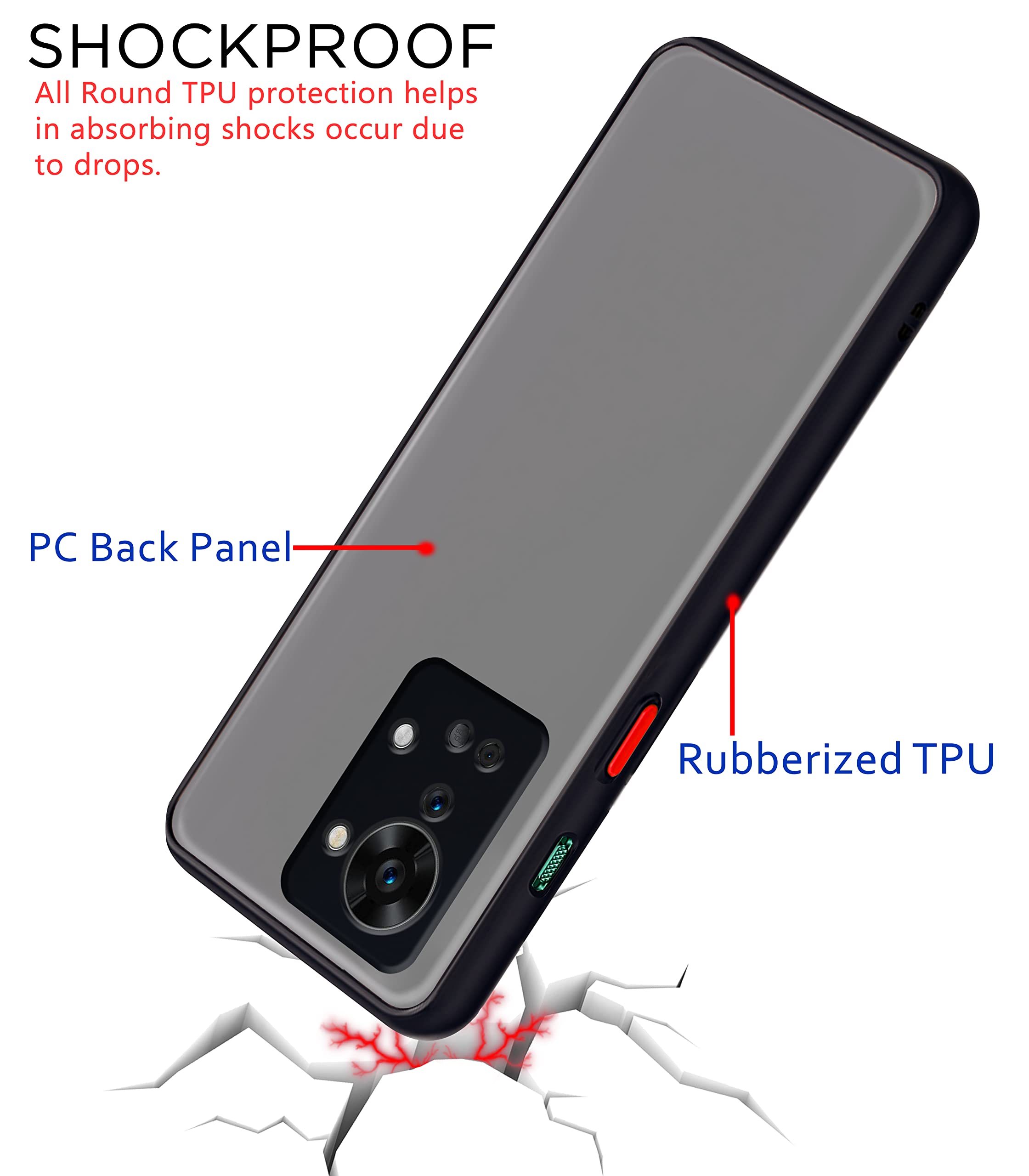 Pikkme OnePlus Nord 2T 5G black mobile back cover – photo 4
