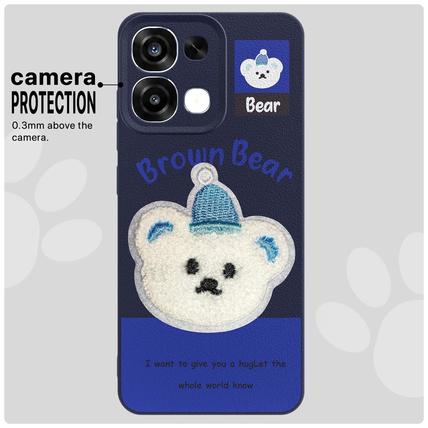 Pikkme blue Plush Patch phone cover for Oppo F31/F33 5G – photo 6