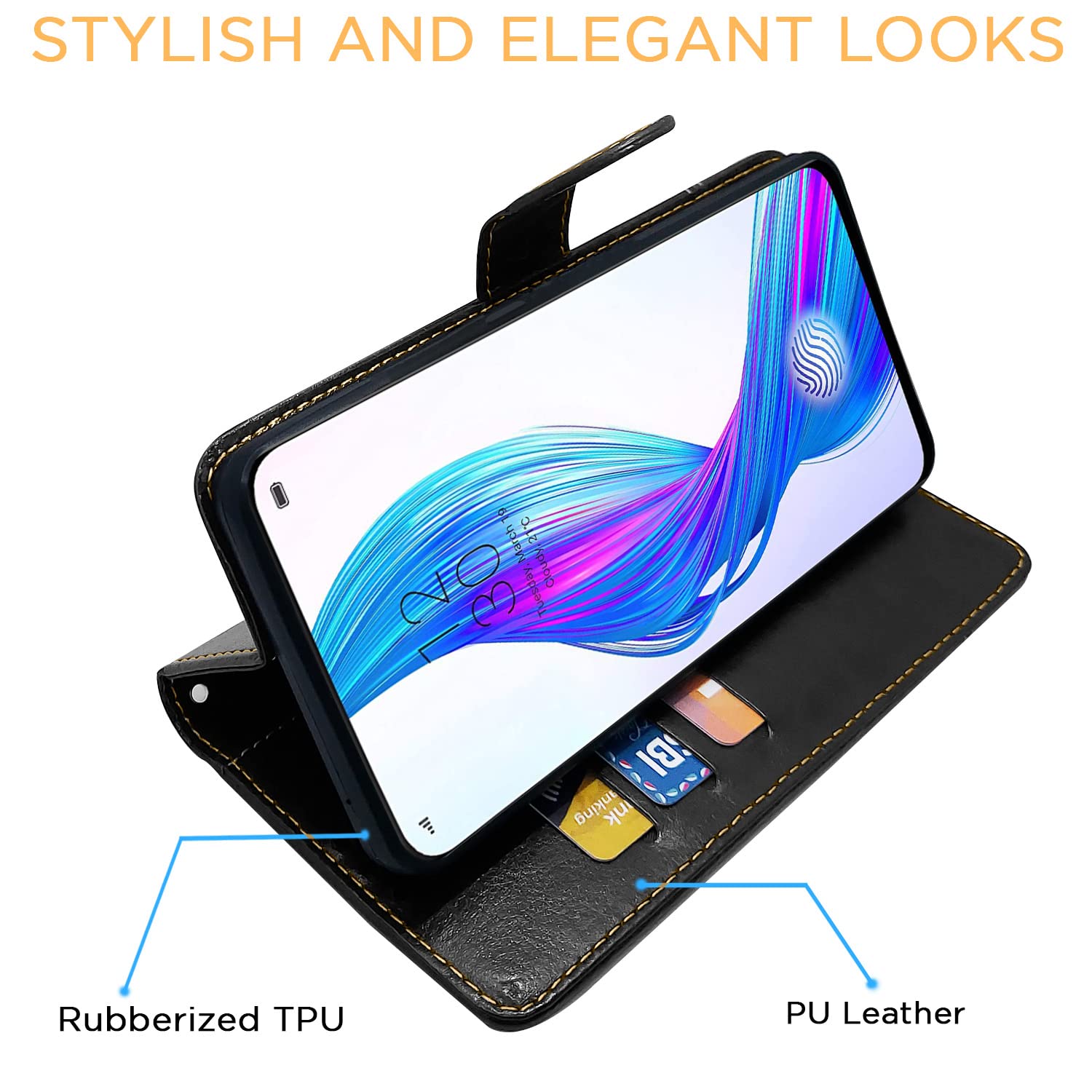 Oppo K3/Realme X flip case in black & brown by Pikkme – photo 5