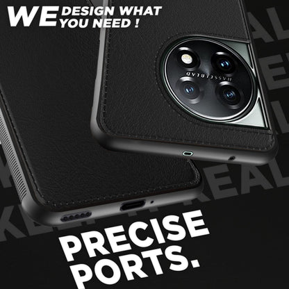 Pikkme OnePlus 11 5G Leather black mobile back cover – photo 3