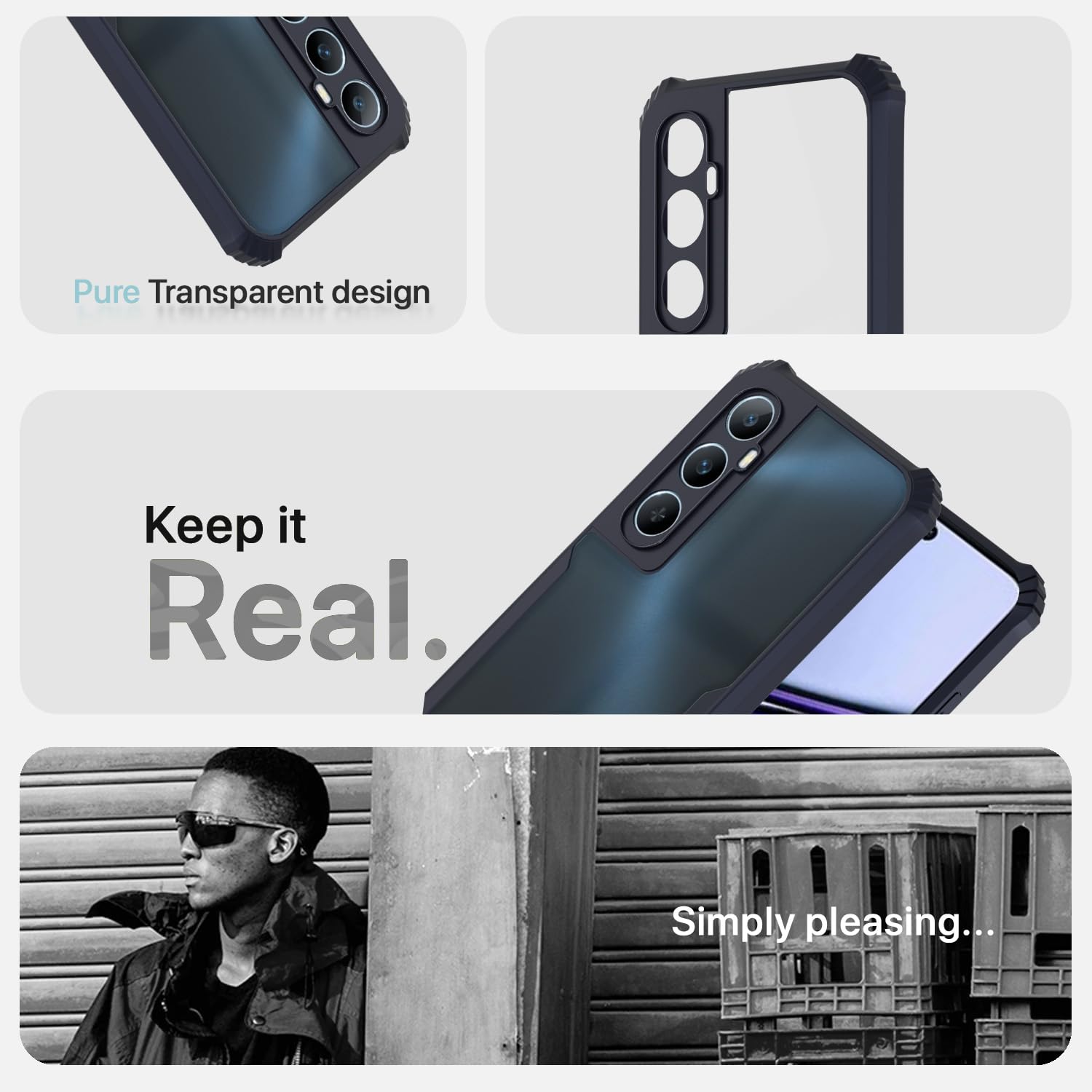 Blue Clear back cover for Realme C65 Ultra – Pikkme – photo 4