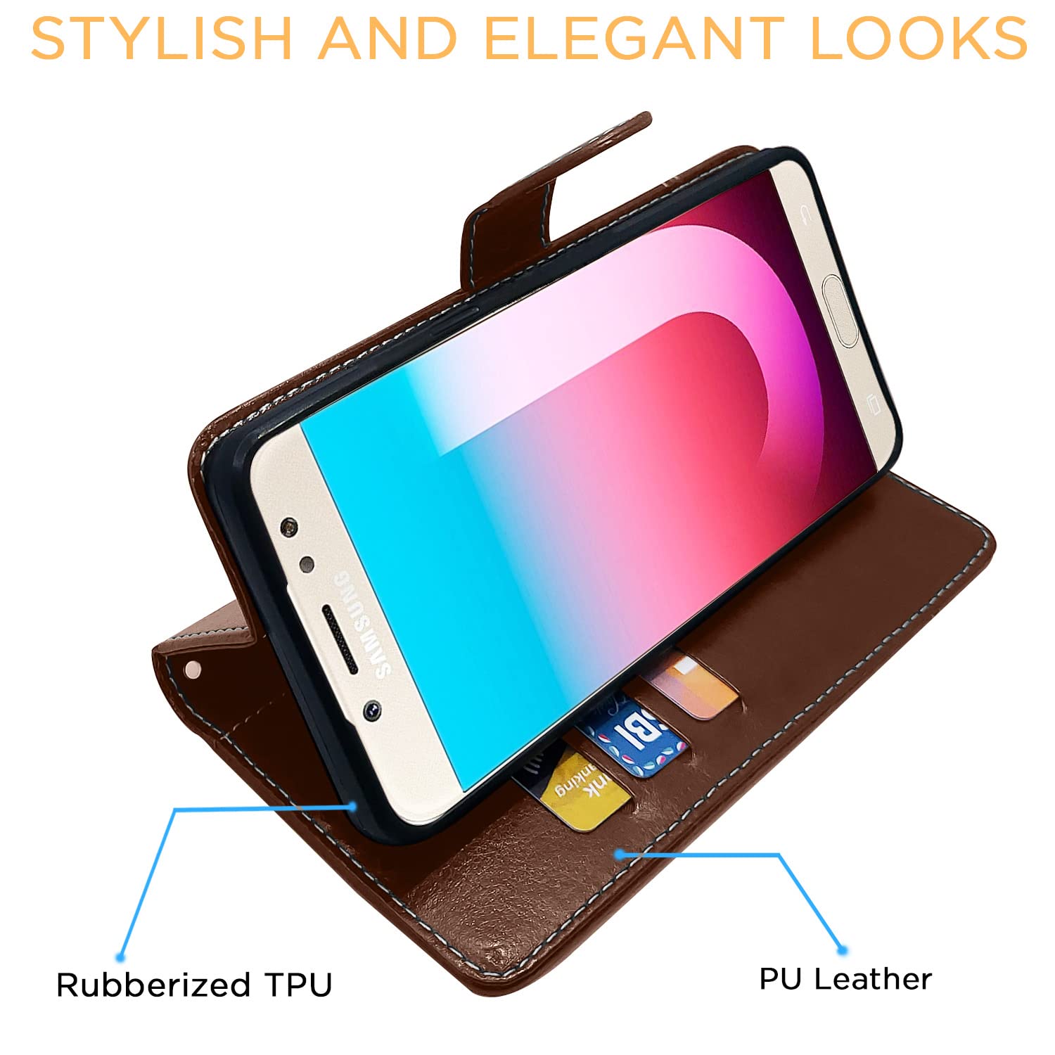 Brown & coffee flip case for Samsung J7 Pro – Pikkme – photo 5
