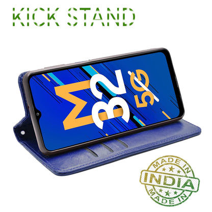Blue wallet flip cover for Samsung M32/A32 5G – Pikkme – photo 4