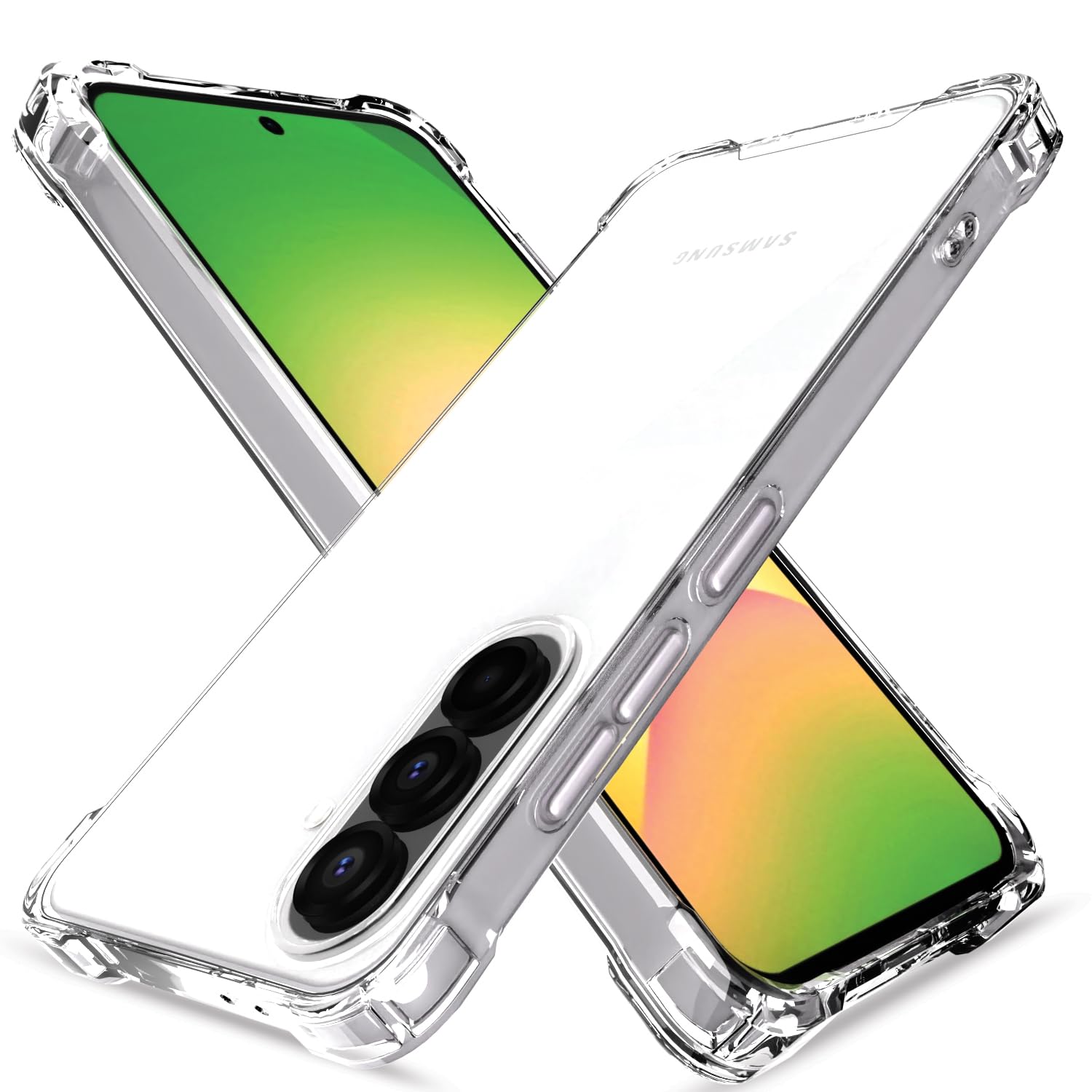 Pikkme Samsung Galaxy A56 5G  PC + TPU Clear Transparent Back Cover  - Transparent