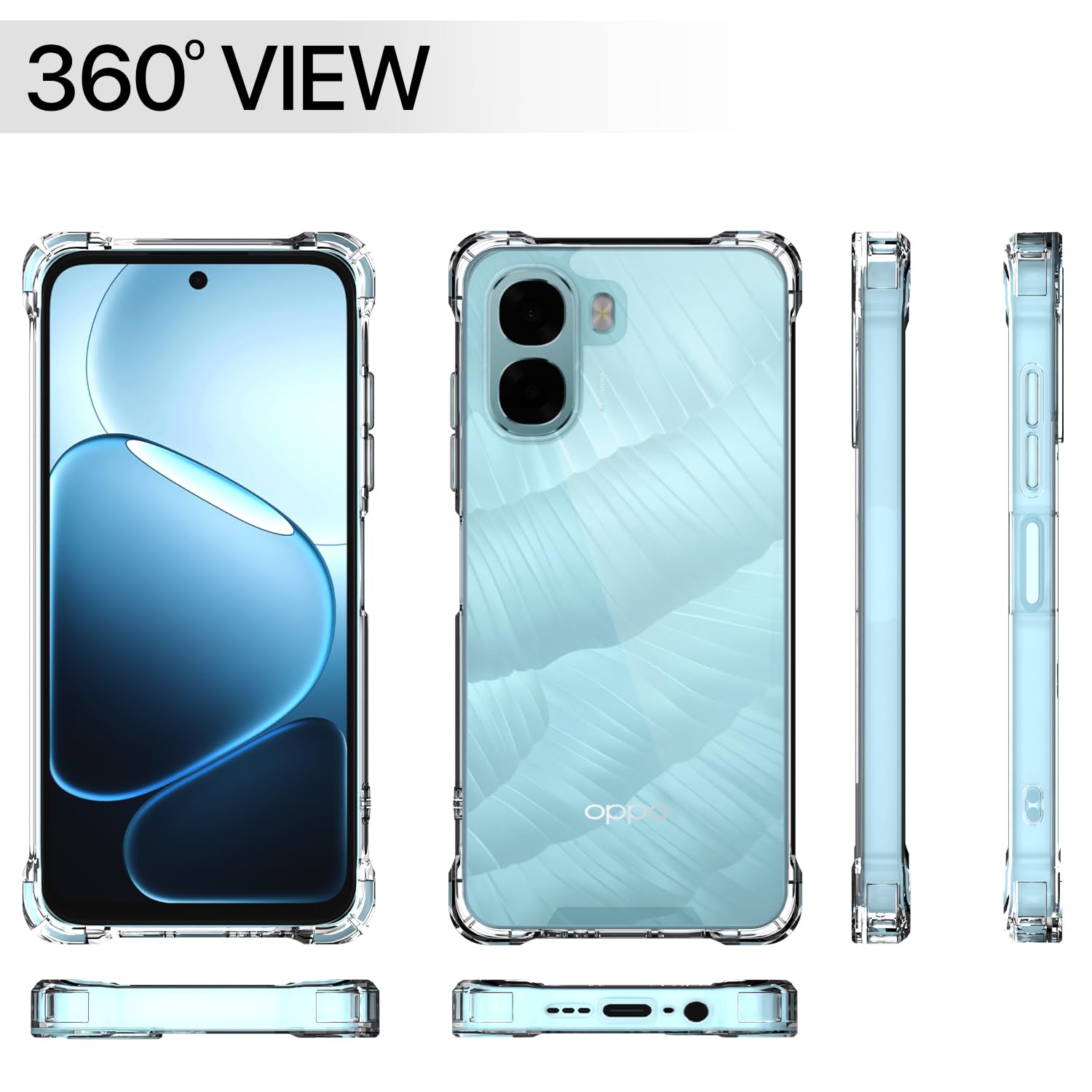 Oppo A6X 5G Clear mobile back cover in transparent by Pikkme – photo 7