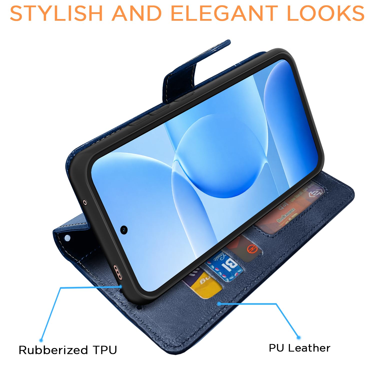 Navy & light blue flip case for Vivo S2 5G – Pikkme – photo 3