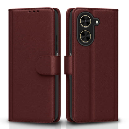 Poco C71/Redmi A5 Wallet flip cover in brown by Pikkme