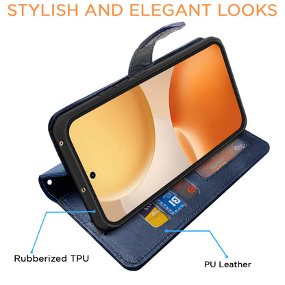 Pikkme Realme P4 5G Magnetic navy & light blue flip case – photo 3