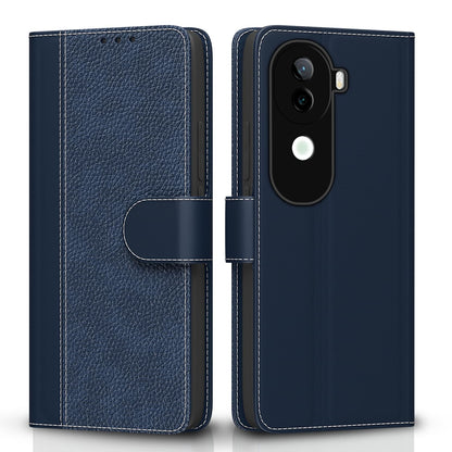Pikkme blue Wallet wallet flip cover for iQOO Z9s/Vivo V40e 5G