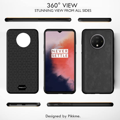 Pikkme OnePlus 7T Leather grey mobile back cover – photo 3
