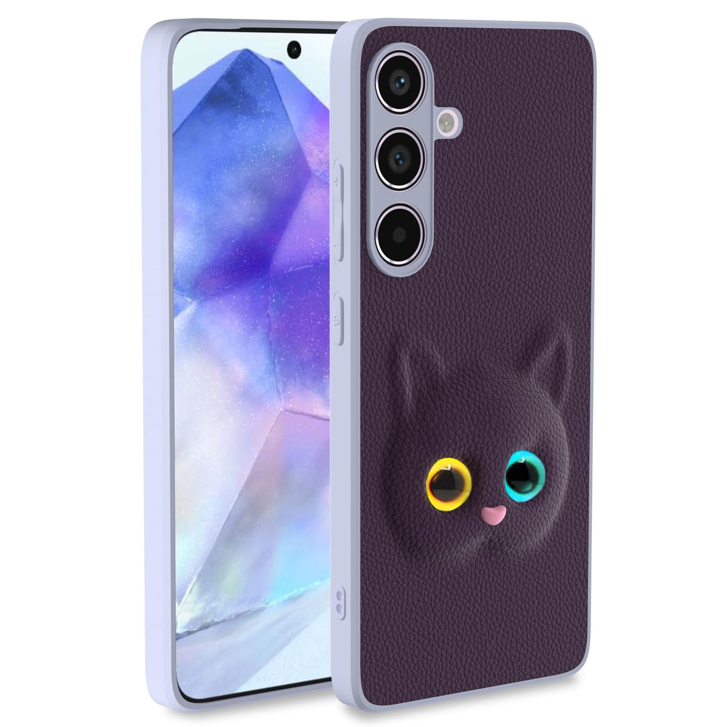 Pikkme Samsung Galaxy A55 5G Kitty Back Cover (Purple)