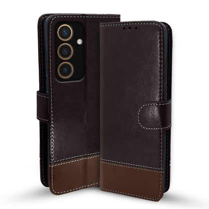 Samsung S24 5G mobile flip cover in coffee & brown by Pikkme