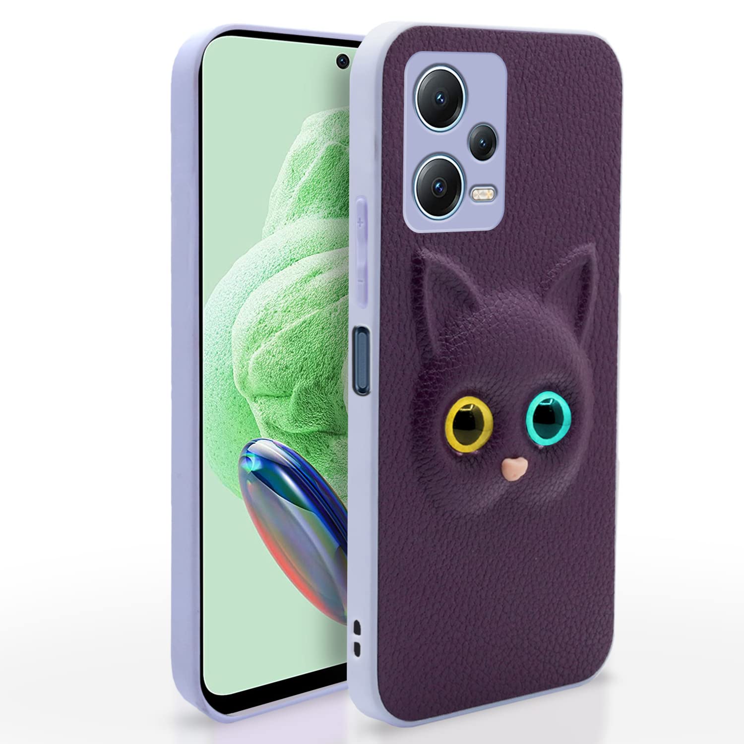 Purple Poco X5 5G / Redmi Note 12 5G Kitty Back Cover – Stylish and Protective Back Cover