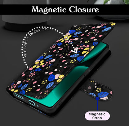 OnePlus Nord CE 3 5G flip case in black flower by Pikkme – photo 6