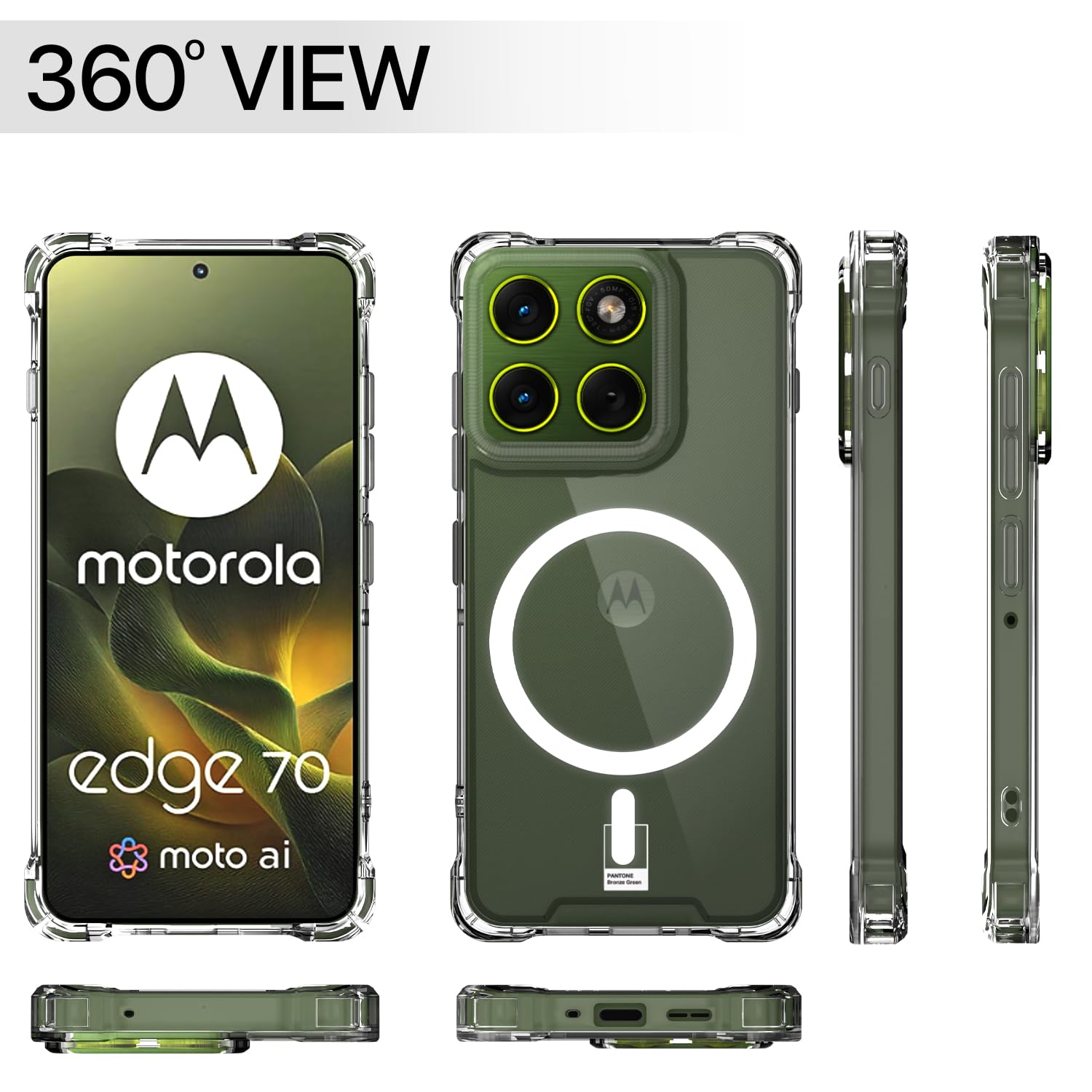 Pikkme transparent mag-safe MagSafe mobile back cover for Moto Edge 70 5G – photo 7
