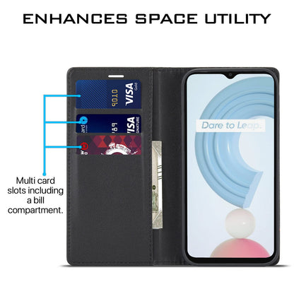 Realme C21Y Wallet flip case in black by Pikkme – photo 3