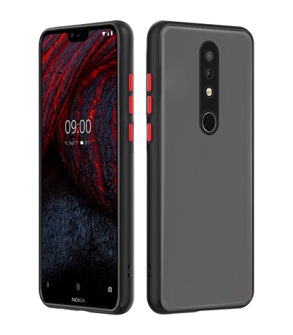 Black Hybrid mobile cover for Nokia 6.1 Plus/6.1 – Pikkme