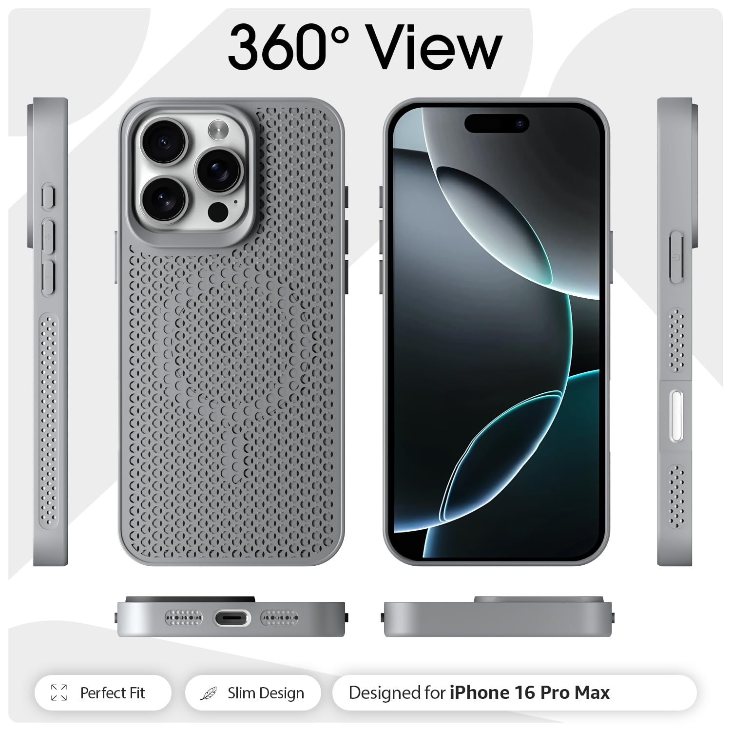 Grey MagSafe phone cover for iPhone 16 Pro Max – Pikkme – photo 3