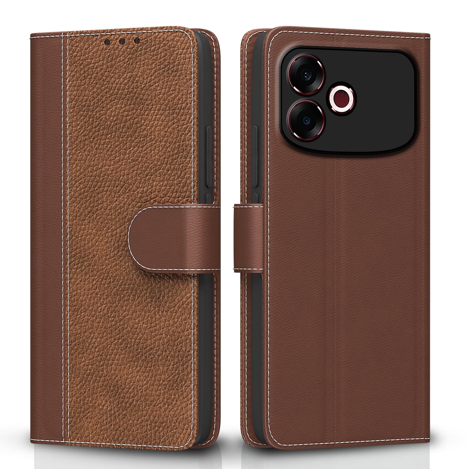 Pikkme Oppo F33 Pro 5G Wallet tan wallet flip cover