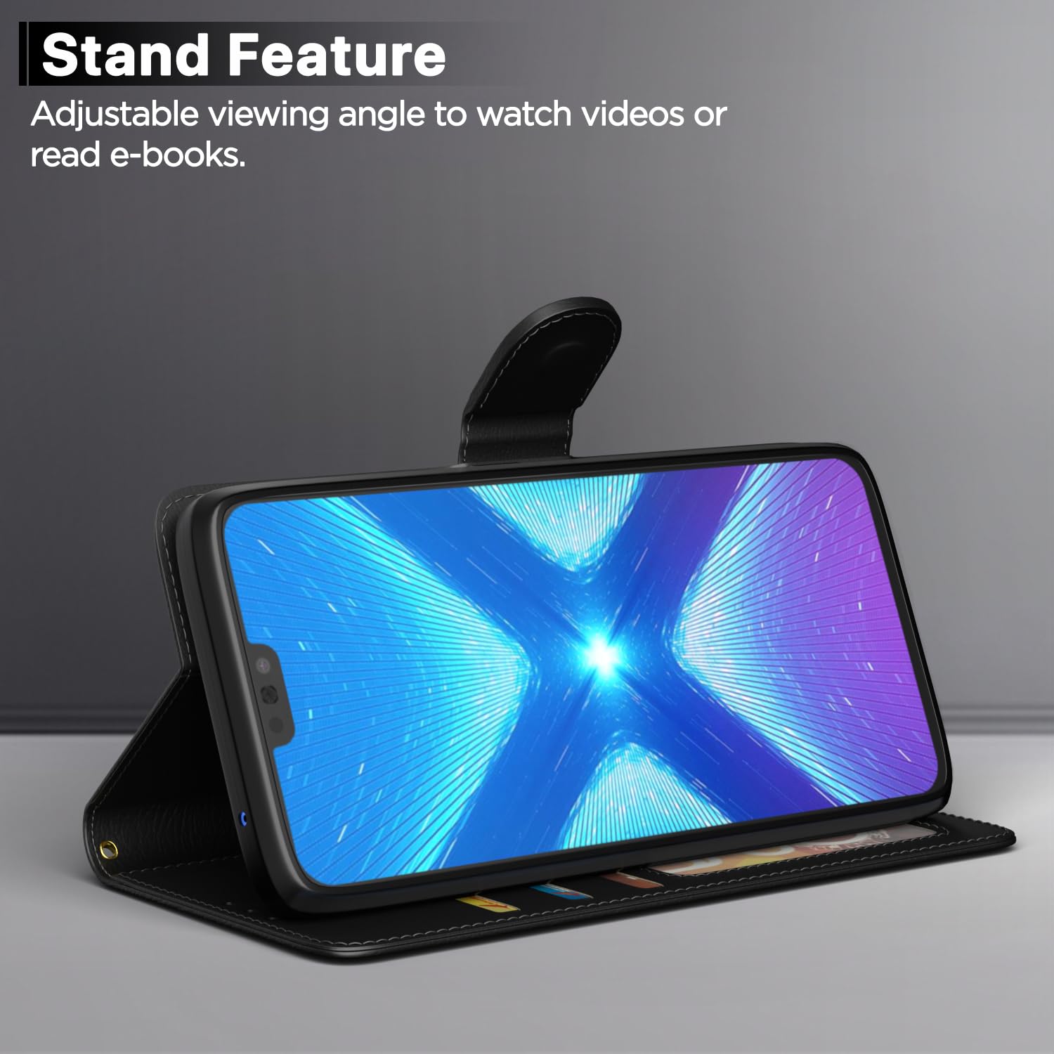 Black flip cover for Honor 8X – Pikkme – photo 3