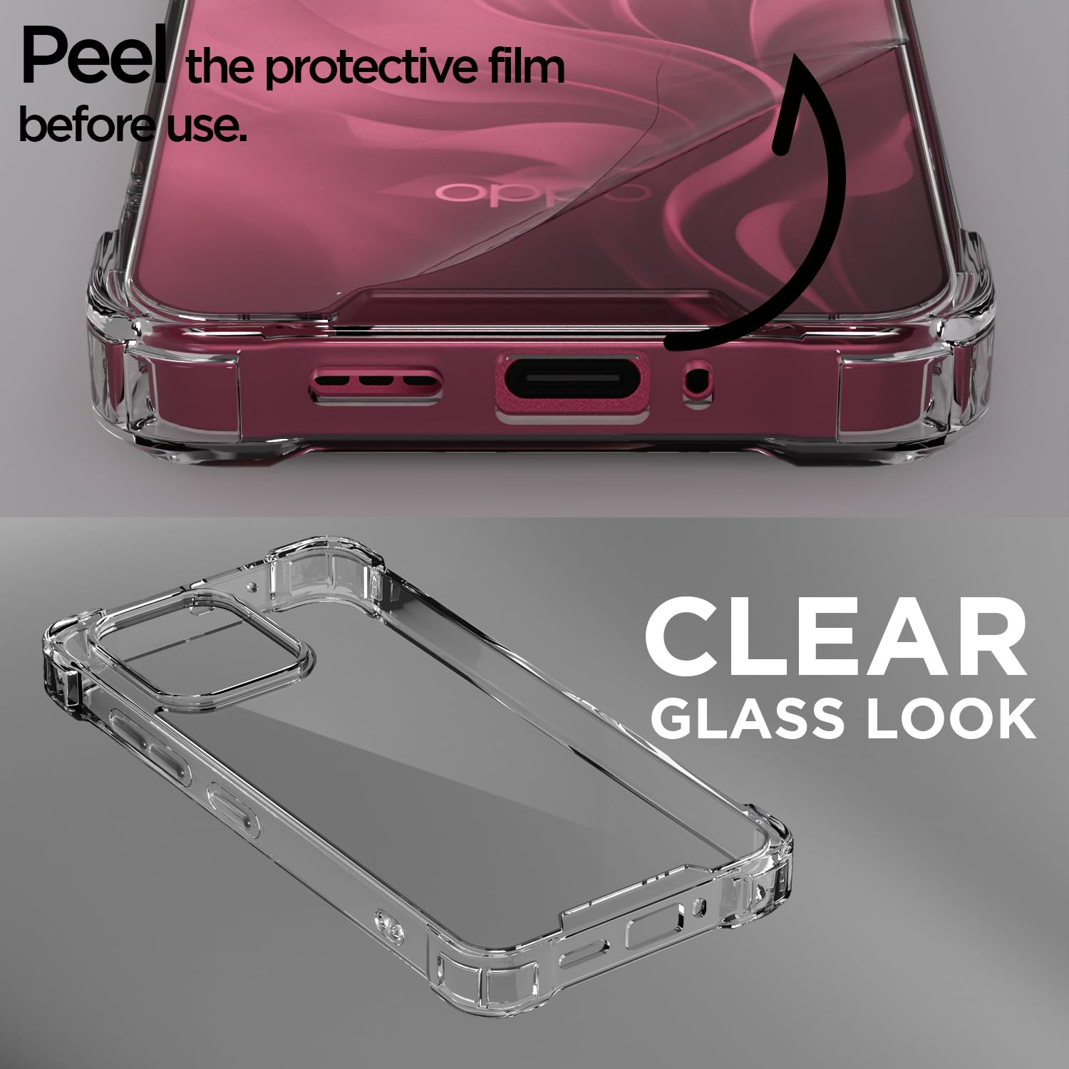 Pikkme transparent Clear phone cover for Oppo F31/F33 5G – photo 3