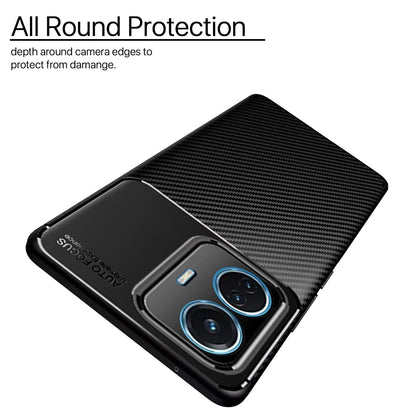 iQOO Z6 44W/Vivo T1 44W Carbon phone cover in black by Pikkme – photo 2