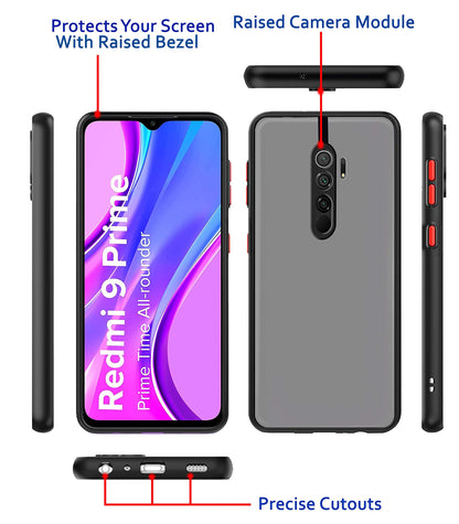 Redmi 9 Prime Matte mobile cover in black by Pikkme – photo 3
