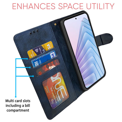Pikkme Redmi Note 14 5G Magnetic navy & light blue flip cover – photo 5