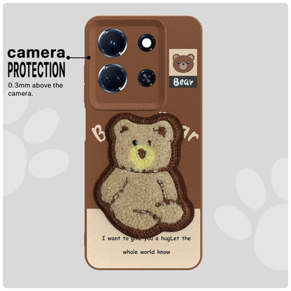 Brown Plush Patch back cover for Infinix Note 30 5G – Pikkme – photo 6