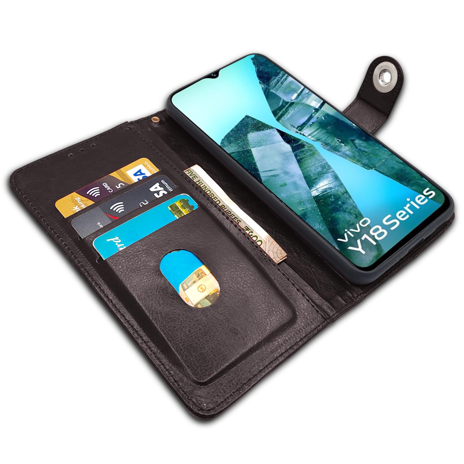 Coffee Button mobile flip cover for iQOO Z9 Lite 5G/Vivo T3 Lite 5G/Vivo Y18/Y18e/Y03 – Pikkme – photo 3