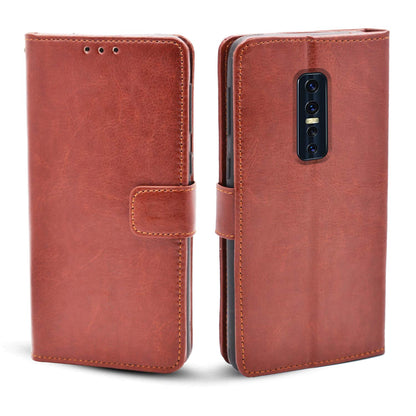 Brown wallet flip cover for Vivo V17 Pro – Pikkme