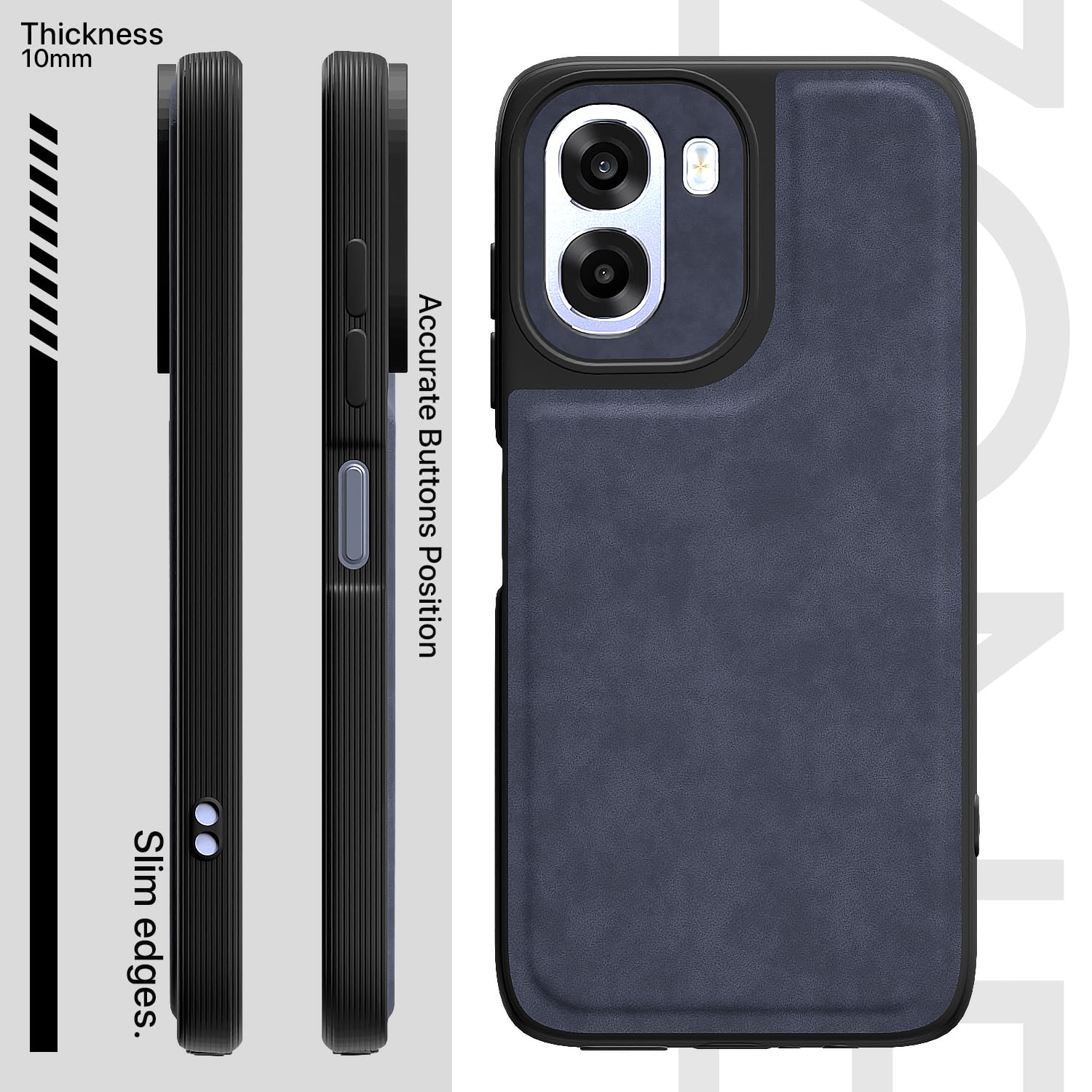 Oppo K14x 5G/A6x/A6s 5G Leather mobile cover in blue by Pikkme – photo 3