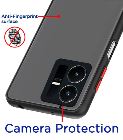 Tpu, black Hybrid back cover for Vivo Y22 – Pikkme – photo 2