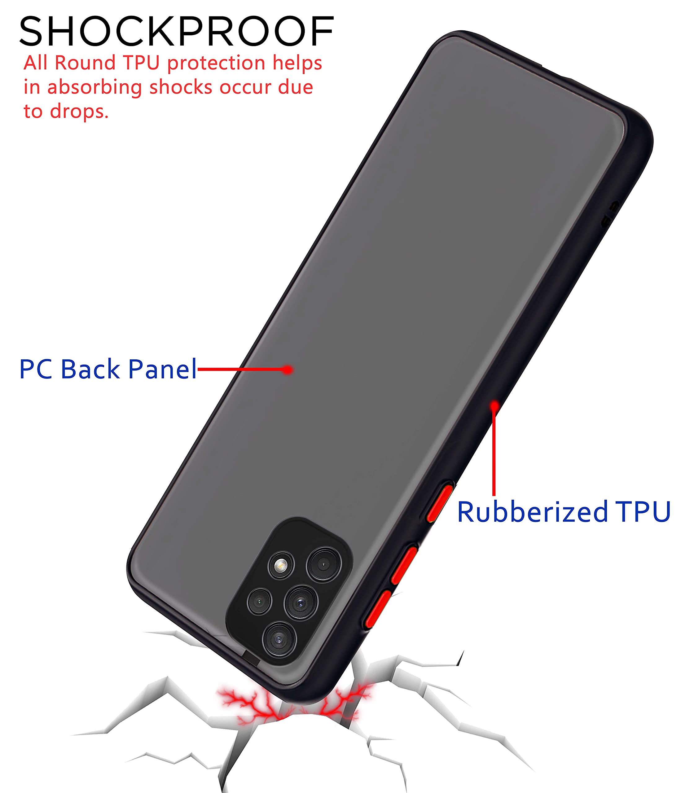 Pikkme black mobile back cover for Samsung A72 – photo 4