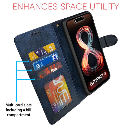 Pikkme Infinix Smart 8 Magnetic navy & light blue flip case – photo 4