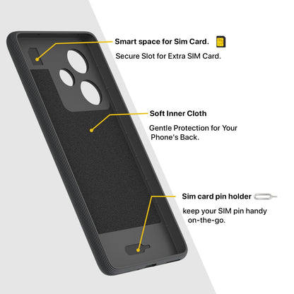 Pikkme Realme GT 7 5G / GT 7T 5G Shockproof Soft Flexible Gencase Back Cover (Grey)