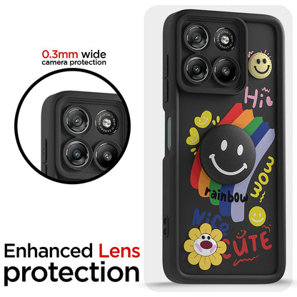 Pikkme black Smile Rainbow back cover for Moto G67 Power/G57 Power 5G – photo 5