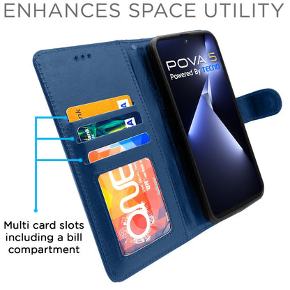 Blue Wallet mobile flip cover for Tecno Pova 5/Pova 5 Pro 5G – Pikkme – photo 2
